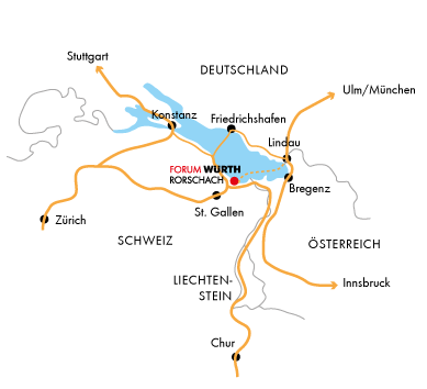 Anfahrt Forum Würth Rorschach